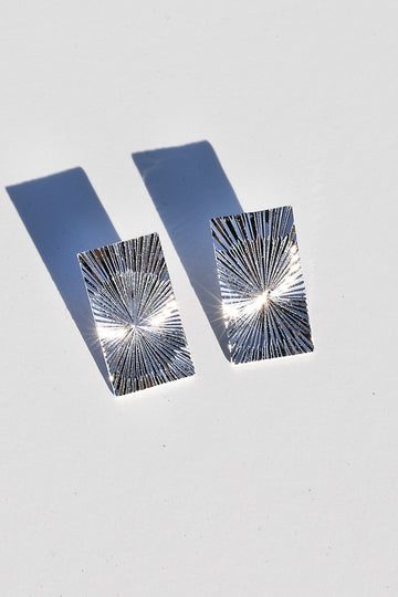 SUNRAY EARRINGS- SILVER PLATE